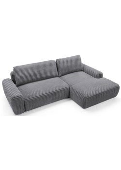 Ciemnoszary narożnik sztruksowy do salonu C9-F72 ze sklepu Edinos.pl w kategorii Narożniki - zdjęcie 188411561