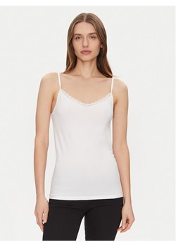 Triumph Top Feel Of Cotton 10224994 Biały Slim Fit ze sklepu MODIVO w kategorii Bluzki damskie - zdjęcie 188412243