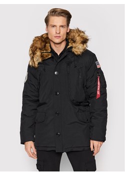 Alpha Industries Kurtka zimowa 123144 Czarny Regular Fit ze sklepu MODIVO w kategorii Kurtki męskie - zdjęcie 188412310