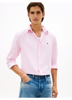 Tommy Hilfiger Męska koszula casual Mężczyźni Regular Fit Bawełna różowy w paski ze sklepu vangraaf w kategorii Koszule męskie - zdjęcie 188413410