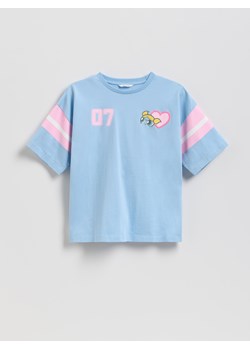 Reserved - T-shirt Atomówki - jasnoniebieski ze sklepu Reserved w kategorii Bluzki dziewczęce - zdjęcie 188413442