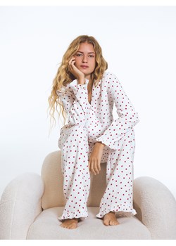 Reserved - Muślinowa piżama w serca - złamana biel ze sklepu Reserved w kategorii Piżamy damskie - zdjęcie 188413463