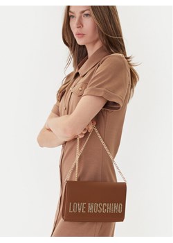 LOVE MOSCHINO Torebka JC4121PP0NKD020A Brązowy ze sklepu MODIVO w kategorii Kopertówki - zdjęcie 188418674