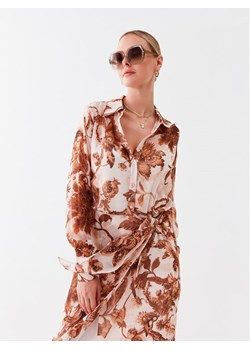 Guess Sukienka koszulowa W3RK18 WDW52 Beżowy Regular Fit ze sklepu MODIVO w kategorii Sukienki - zdjęcie 188418720