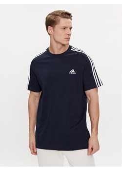 adidas T-Shirt Essentials Single Jersey 3-Stripes T-Shirt IC9335 Niebieski Regular Fit ze sklepu MODIVO w kategorii T-shirty męskie - zdjęcie 188418814