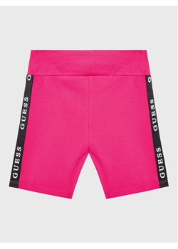 Guess Szorty sportowe J3RD14 KABR0 Różowy Slim Fit ze sklepu MODIVO w kategorii Spodenki dziewczęce - zdjęcie 188418853