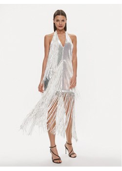 ROTATE Sukienka koktajlowa 111604 Biały Slim Fit ze sklepu MODIVO w kategorii Sukienki - zdjęcie 188419080