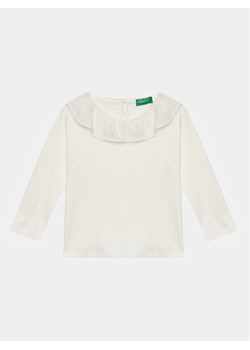 United Colors Of Benetton Bluzka 3P4ZG10AN Biały Regular Fit ze sklepu MODIVO w kategorii Bluzki dziewczęce - zdjęcie 188419174