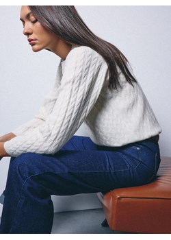 Mohito - Wełniany sweter - kremowy ze sklepu Mohito w kategorii Swetry damskie - zdjęcie 188422262
