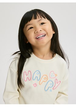 Reserved - Koszulka z haftowanym napisem - złamana biel ze sklepu Reserved w kategorii Bluzki dziewczęce - zdjęcie 188422401