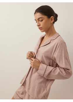 Reserved - Dwuczęściowa piżama w groszki - brązowy ze sklepu Reserved w kategorii Piżamy damskie - zdjęcie 188423670