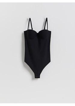 Reserved - Body z modulowanymi miseczkami - czarny ze sklepu Reserved w kategorii Body damskie - zdjęcie 188423751