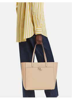 Torebka LAUREN RALPH LAUREN Cameryn 431960183004 Beżowy ze sklepu eobuwie.pl w kategorii Torby Shopper bag - zdjęcie 188424430