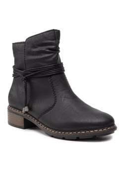 Botki Rieker 77263-00 Czarny ze sklepu eobuwie.pl w kategorii Botki - zdjęcie 188424504