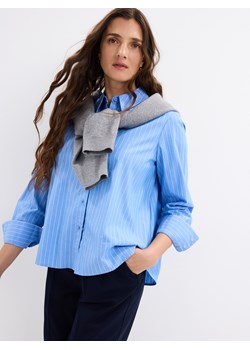 Mohito - Bawełniana koszula w paski - błękitny ze sklepu Mohito w kategorii Koszule damskie - zdjęcie 188424943