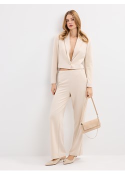 Mohito - Beżowe spodnie wide leg - beżowy ze sklepu Mohito w kategorii Spodnie damskie - zdjęcie 188425033