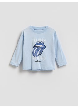 Reserved - Longsleeve The Rolling Stones - jasnoniebieski ze sklepu Reserved w kategorii T-shirty chłopięce - zdjęcie 188425421