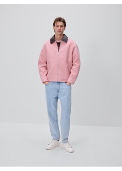 Reserved - Kurtka ze sztucznym barankiem - różowy ze sklepu Reserved w kategorii Kurtki męskie - zdjęcie 188425483