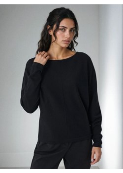 Sinsay - Sweter basic z ozdobnym przeszyciem z wiskozą - czarny ze sklepu Sinsay w kategorii Swetry damskie - zdjęcie 188426021