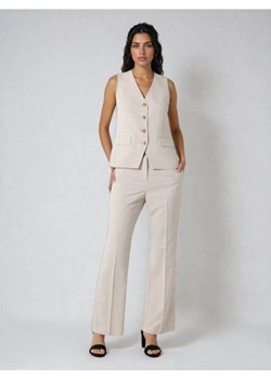 Sinsay - Eleganckie spodnie flare - kremowy ze sklepu Sinsay w kategorii Spodnie damskie - zdjęcie 188426060
