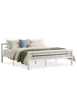 Białe metalowe łóżko 160 x 200 cm K8-Z44 ze sklepu Edinos.pl w kategorii Łóżka i materace - zdjęcie 188426161