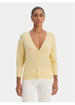 Morgan Kardigan 251-MBATSI Żółty Slim Fit ze sklepu MODIVO w kategorii Swetry damskie - zdjęcie 188427800