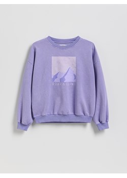 Reserved - Bawełniana koszulka z nadrukiem - fioletowy ze sklepu Reserved w kategorii Bluzy chłopięce - zdjęcie 188428441