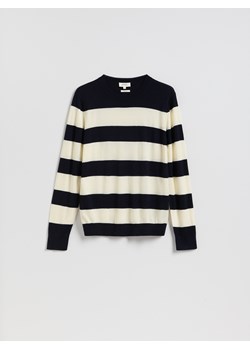 Reserved - Sweter z wełny merino - granatowy ze sklepu Reserved w kategorii Swetry męskie - zdjęcie 188431424