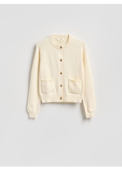 Reserved - Bawełniany kardigan - złamana biel ze sklepu Reserved w kategorii Swetry damskie - zdjęcie 188431451