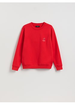 Reserved - Bluza regular z bawełną - czerwony ze sklepu Reserved w kategorii Bluzy męskie - zdjęcie 188431500