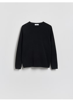 Reserved - Bawełniany sweter - czarny ze sklepu Reserved w kategorii Swetry męskie - zdjęcie 188431573