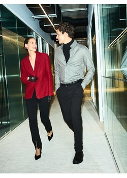 Reserved - Spodnie garniturowe slim fit - czarny ze sklepu Reserved w kategorii Spodnie męskie - zdjęcie 188432744