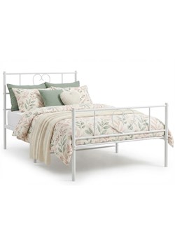 Białe metalowe łóżko rustykalne 100x200 cm W1-N69 ze sklepu Edinos.pl w kategorii Łóżka i materace - zdjęcie 188433214