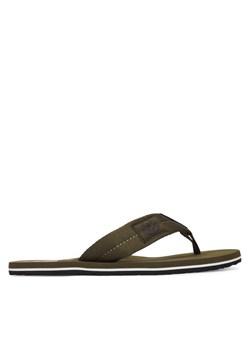 Japonki Tommy Hilfiger Patch Hilfiger Beach Sandal FM0FM05804 Zielony ze sklepu eobuwie.pl w kategorii Klapki męskie - zdjęcie 188433242