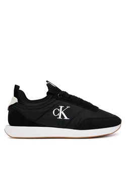 Sneakersy Calvin Klein Jeans Retro Runner Lace Up Sock YW0YW02060 Czarny ze sklepu eobuwie.pl w kategorii Buty sportowe damskie - zdjęcie 188433283