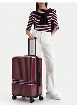 Walizka średnia Beverly Hills Polo Club CEO-BHPC-M-007-08-BURGUNDY Bordowy ze sklepu eobuwie.pl w kategorii Walizki - zdjęcie 188433292