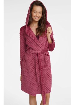 Szlafrok damski z kapturem bordowy Gabby 41060-83X, Kolor bordowy, Rozmiar M, Henderson ze sklepu Intymna w kategorii Szlafroki damskie - zdjęcie 188434301
