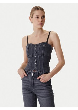 Guess Top W6RH80 D6921 Szary Slim Fit ze sklepu MODIVO w kategorii Bluzki damskie - zdjęcie 188435183
