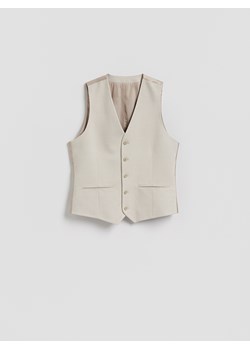 Reserved - Kamizelka garniturowa - beżowy ze sklepu Reserved w kategorii Kamizelki męskie - zdjęcie 188435752