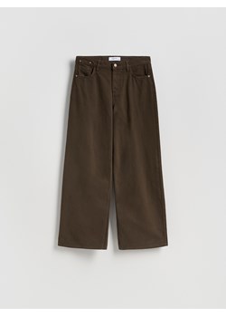 Reserved - Jeansy wide leg - brązowy ze sklepu Reserved w kategorii Jeansy damskie - zdjęcie 188435942
