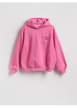 Reserved - Bluza z haftowanym napisem - różowy ze sklepu Reserved w kategorii Bluzy damskie - zdjęcie 188436034