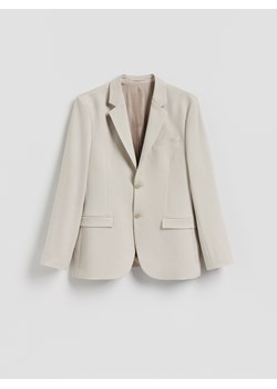 Reserved - Marynarka regular z dodatkiem wiskozy - beżowy ze sklepu Reserved w kategorii Marynarki męskie - zdjęcie 188436182