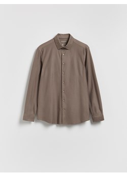 Reserved - Koszula slim fit z bawełną - beżowy ze sklepu Reserved w kategorii Koszule męskie - zdjęcie 188436361