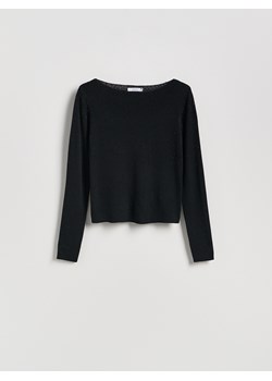 Reserved - Sweter z błyszczącą aplikacją - czarny ze sklepu Reserved w kategorii Swetry damskie - zdjęcie 188436430