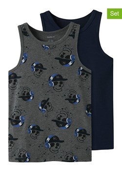 name it Podkoszulki (2 szt.) w kolorze szaro-granatowym ze sklepu Limango Polska w kategorii Podkoszulki dziecięce - zdjęcie 188436851