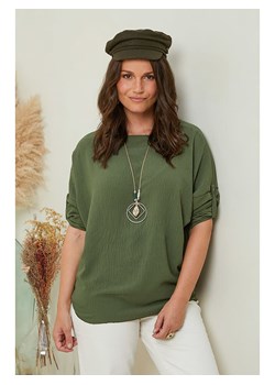 Curvy Lady Bluzka w kolorze khaki ze sklepu Limango Polska w kategorii Bluzki damskie - zdjęcie 188436984