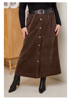 Curvy Lady Spódnica w kolorze brązowym ze sklepu Limango Polska w kategorii Spódnice - zdjęcie 188437053