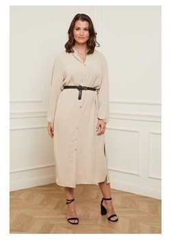 Curvy Lady Sukienka w kolorze beżowym ze sklepu Limango Polska w kategorii Sukienki - zdjęcie 188437323