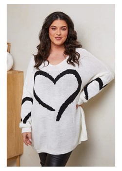 Curvy Lady Sweter w kolorze białym ze sklepu Limango Polska w kategorii Swetry damskie - zdjęcie 188437402