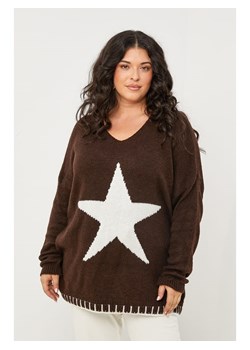 Curvy Lady Sweter w kolorze brązowym ze sklepu Limango Polska w kategorii Swetry damskie - zdjęcie 188437452
